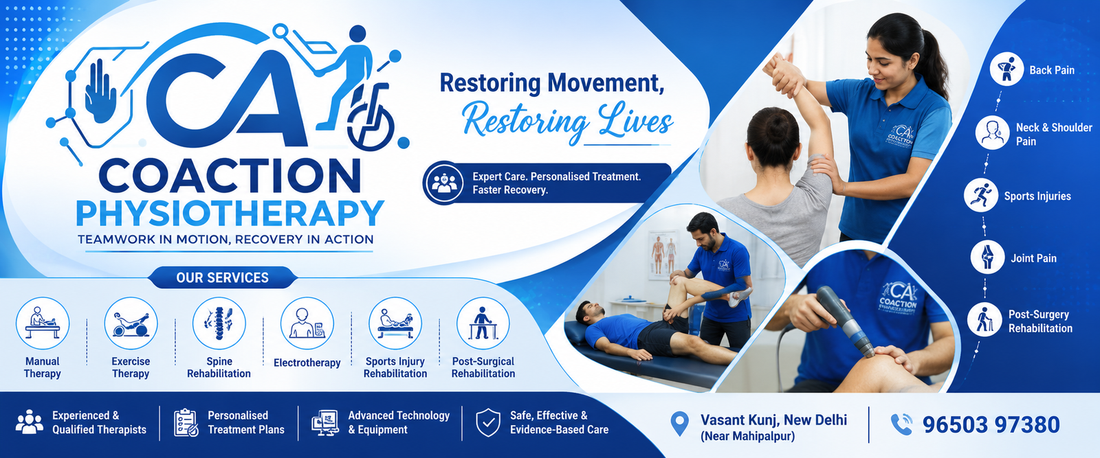 No1 Physiotherapy Clinic in Vasant Kunj